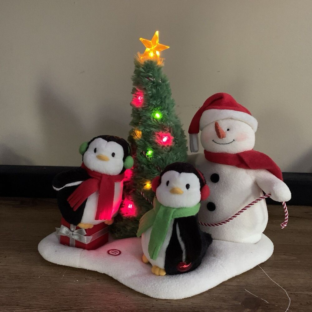 Hallmark Jingle Pals Snowman Penguin Very Merry Trio Christmas Plush Singing ‘06